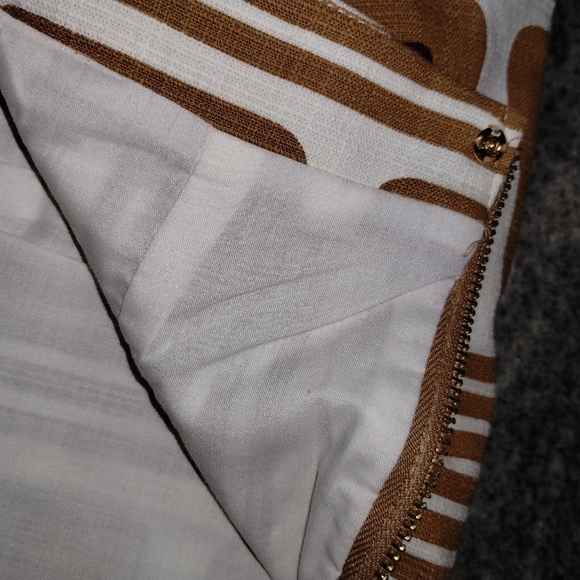 Milly size 2 pleated skirt, fully lined, pink, white and brown Like New - Picture 5 of 9